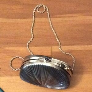 Pewter evening bag